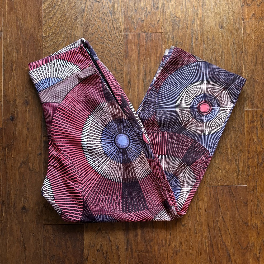Handmade Retro Print High Waist Wide Leg Pant | Fit M/L - Picture 3 of 8